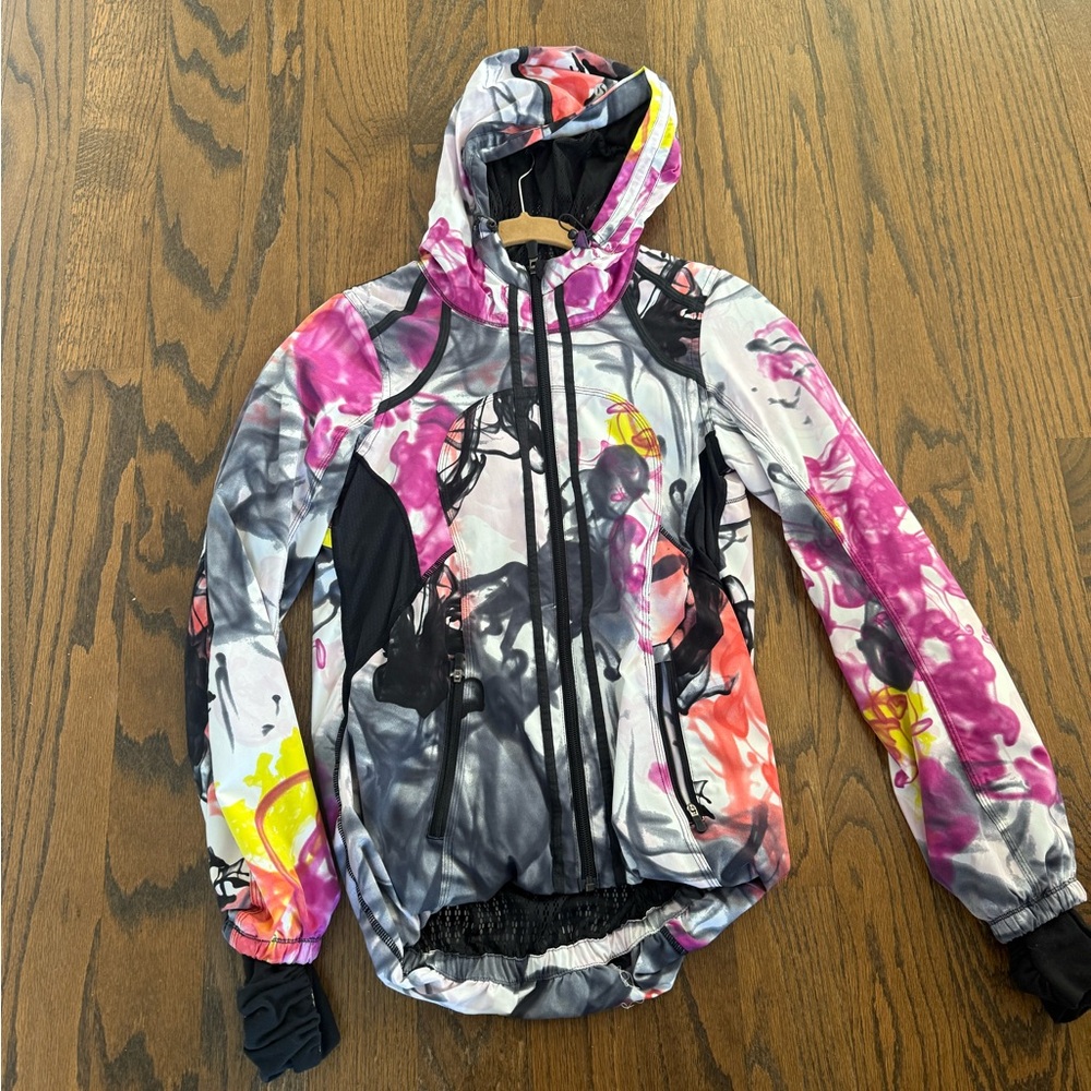 LULULEMON UNICORN TEARS RAIN WIND JACKET WITH HOOD SIZE 2